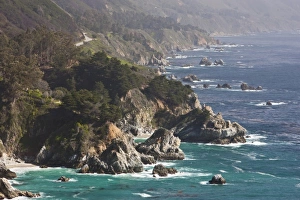Highway 1 Prints: A sunny view of the dramatic California Big Sur coastline