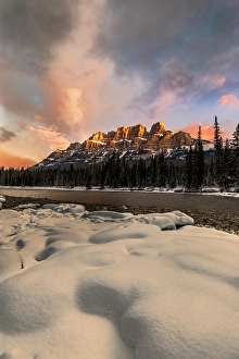 John Ford Prints: Sunrise over Castle Mountain, Canada