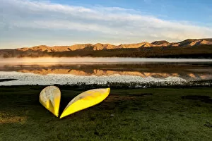 Mongolia Collection: Sunrise at Lake Hovsgol, Mongolia