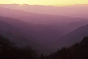 Carolina Prints: Sunrise from Newfound Gap area, Great Smoky Mountains National Park, NC