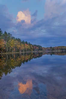 Flat Prints: Sunrise reflection on Council Lake, Upper Peninsula of Michigan, Hiawatha National Forest