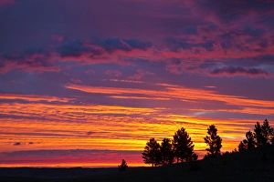 Ekalaka Prints: Sunrise skies light up near Ekalaka, Montana, USA