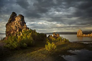 Mono Lake Prints: Sunrise on tufa formations, Mono Lake, California
