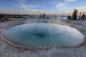 Ecosystem Prints: Sunrise over Yellowstone Lake. West Thumb Geyser Basin. Yellowstone National Park