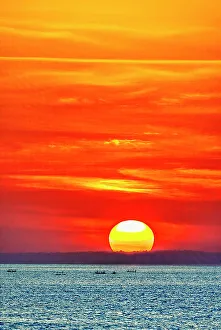 Bali Prints: Sunset in Bali, Indonesia, a tropical paradise