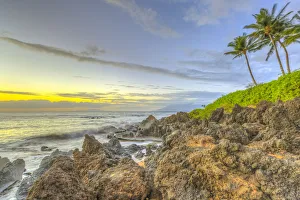 Maui Prints: Sunset at beach near Wailea, Maui, Hawaii, USA