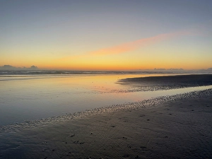 Prints of Sunset over beach, Olympic Peninsula, Washington State Images Dated 2024 October: Sunset over beach, Olympic Peninsula, Washington State