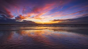 Sunset over the Channel Islands, Ventura, California USA