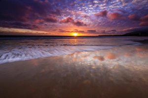 Images Dated 3rd March 2014: Sunset over the Channel Islands from Ventura State Beach, Ventura, California USA