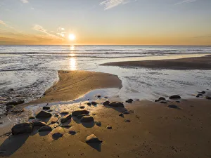 Images Dated 19th September 2019: Sunset at the coast of Skalavik. The Westfjords (Vestfirdir) in Iceland