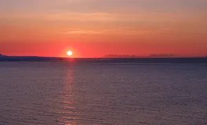 Sea Ice Prints: Sunset over Gronfjorden and Isfjorden