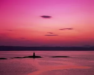 Sunset over Isle of Skye, from Mallaig, Highlands, Scotland