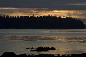 Images Dated 11th September 2006: Sunset from Keith Island, Broken Island Group, Pacific Rim National Park Preserve