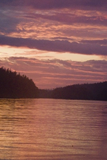 Images Dated 14th September 2006: Sunset from Keith Island, Broken Island Group, Pacific Rim National Park Preserve
