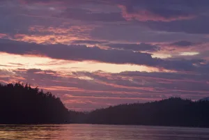 Images Dated 14th September 2006: Sunset from Keith Island, Broken Island Group, Pacific Rim National Park Preserve