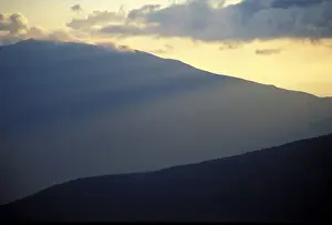 White Mountain Prints: Sunset. Mt. Lafayette(Franconia Ridge) and the late summer sky in the White Mountains