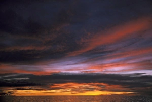 Sea Scape Prints: Sunset on ocean