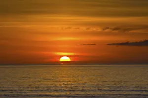 Sunset, ocean, Heceta Beach, Oregon Coast, Oregon, USA