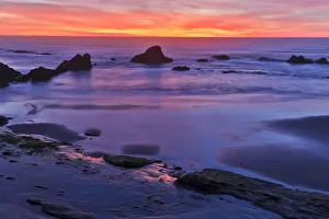 Sea Stack Prints: Sunset over the Pacific Ocean from Seal Rock along the Oregon Coast