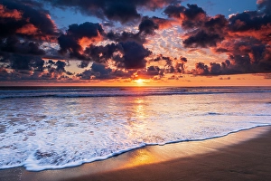 Prints of Sunset over the Pacific at Playa Matapalo, Puntarenas Province, Costa Rica Images Dated 2024 October: Sunset over the Pacific at Playa Matapalo, Puntarenas Province, Costa Rica