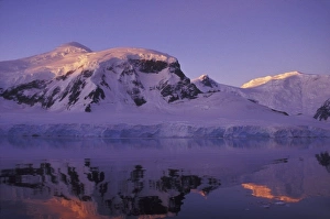 Paradise Harbor Prints: Sunset, Paradise Harbor (AKA Paradise Bay), west coast of the Antarctic Peninsula
