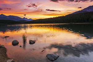 Sunset at Patricia Lake, Jasper National Park, Alberta, Canada Sunset at Patricia Lake, Jasper National Park, Alberta, Canada