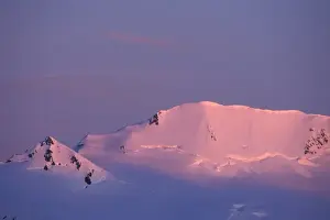 Images Dated 9th November 2005: sunset on the peaks above Exit Glacier, Kenai Fjords National Park, Alaska