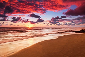 Costa Rica Prints: Sunset at Playa Matapalo, Puntarenas Province, Costa Rica