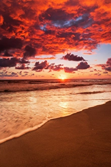 Costa Rica Prints: Sunset at Playa Matapalo, Puntarenas Province, Costa Rica