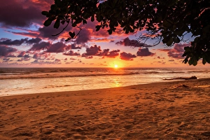 Costa Rica Prints: Sunset at Playa Matapalo, Puntarenas Province, Costa Rica