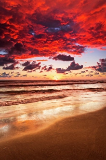 Costa Rica Prints: Sunset at Playa Matapalo, Puntarenas Province, Costa Rica