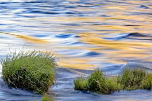 Sunset reflection on Merced River, Yosemite National Park, California