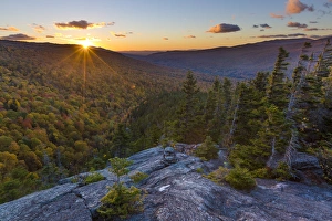Ledge Prints: Sunset as seen from Dome Rock in New Hampshires White Mountain National Forest