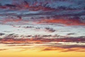 Luminous Prints: Sunset sky, Heceta Beach, Oregon Coast, Oregon, USA