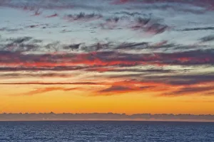 Multicolor Prints: Sunset sky, ocean, Heceta Beach, Oregon Coast, Oregon, USA