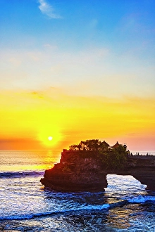 Bali Prints: Sunset at Tanah Lot Temple, Bali, Indonesia