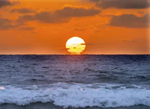San Diego Prints: Sunset Waves Sun Horizon La Jolla Shores Beach San Diego California