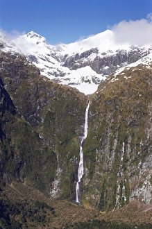 Falling Prints: Sutherland Falls, Milford Track, Fiordland National Park, South Island, New Zealand