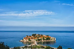 Cityscapes Collection: Sveti Stefan in the Adriatic Sea, Budva, Montenegro