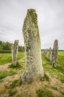 Europe Prints: Sweden, Bohuslan, Blomsholm, Blomsholmsskeppet, stone ship circle, Iron-age burial ground