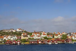 Bohuslan Prints: Sweden, Bohuslan, Hovenaset, coastal village view