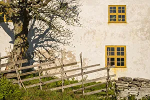 18th Century Prints: Sweden, Gotland Island, Fleringe, exterior farm