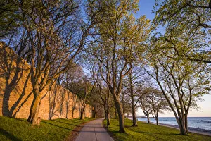 Sweden, Gotland Island, Visby, 12th century city wall, most complete medieval city wall