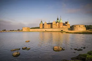 Southeastern Sweden Prints: Sweden, Kalmar, Kalmar Slott castle, dawn