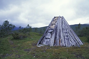 Herder Prints: Sweden, Lappland. Camp of Sami reindeer hearders
