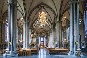 Europe Prints: Sweden, Linkoping, Linkoping domkyrka cathedral, interior (Editorial Use Only)