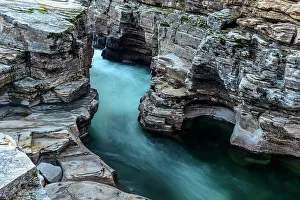 Fredrik Norrsell Prints: Sweden, Norrbotten, Abisko. Abisko river flows through a canyon of sedimentary rock