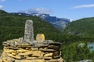 Fredrik Norrsell Prints: Sweden, Norrbotten. Border marker No. 272, between Sweden and Norway