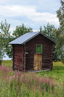 Images Dated 29th January 2013: Sweden, Norrbotten. Old barn in Vittangi