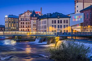 Sweden, Norrkoping, early Swedish industrial town, factory buildings